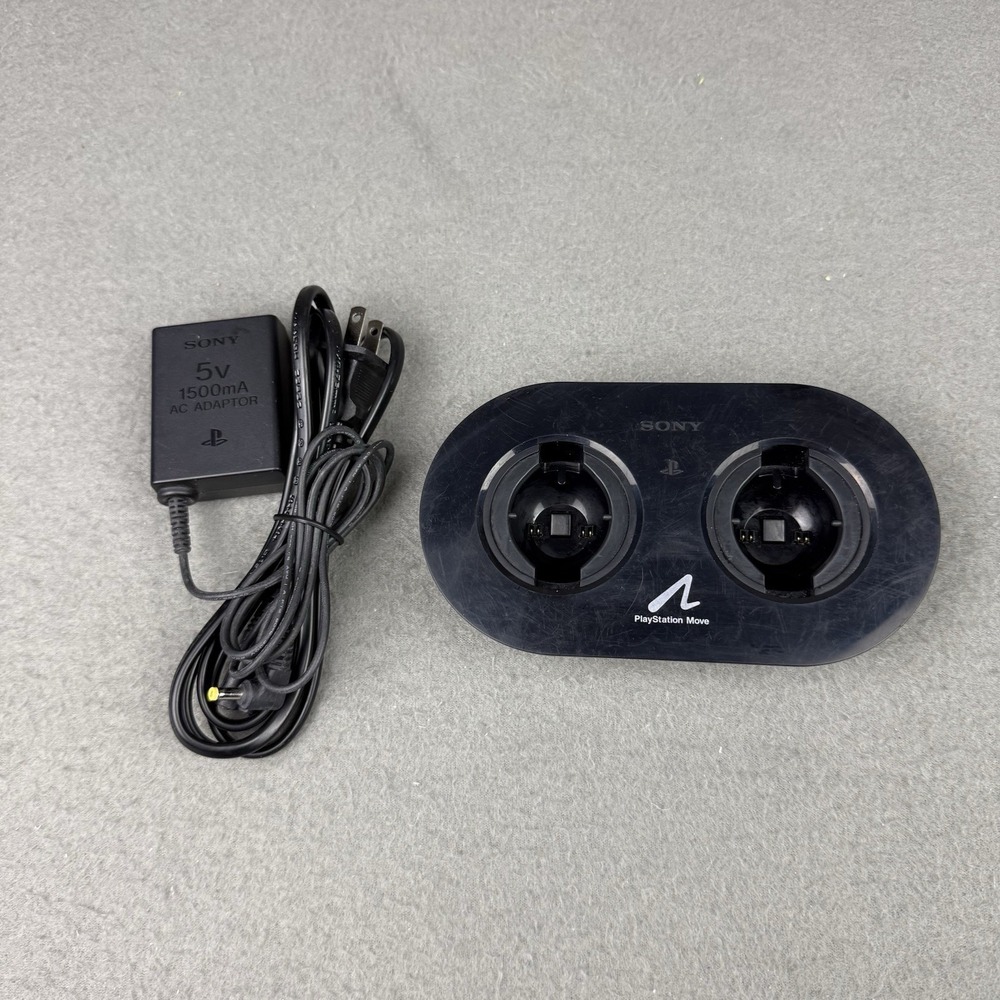Sony PlayStation 3 PS3 Controller Charging Station Black CECH-ZCC1U TESTED